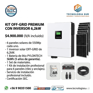 Kit Off-Grid 6.2kW Voltronic Pylontech